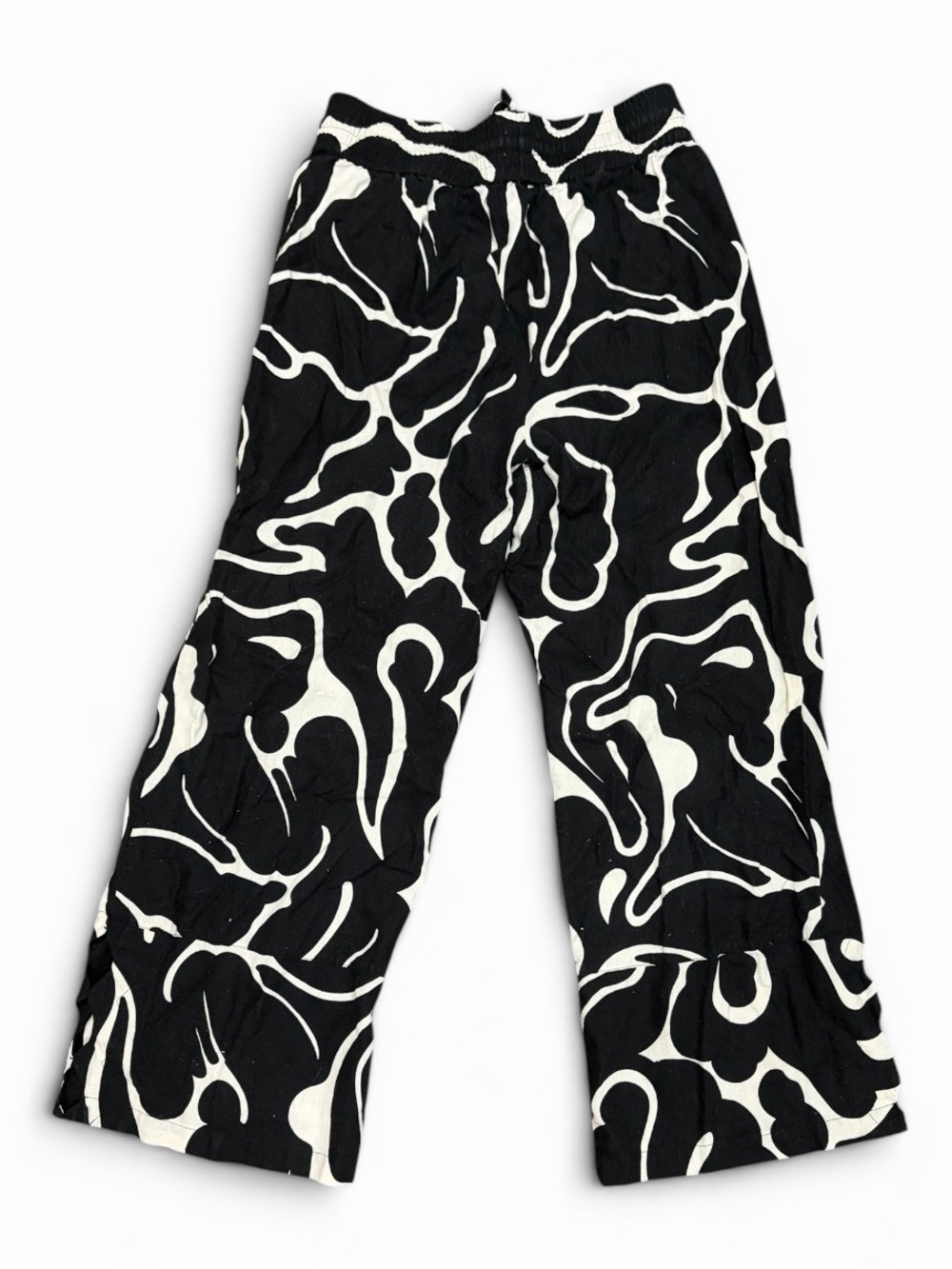 Sam Edelman Black & White Swirl Wide-Leg Pants - Picture 2 of 4